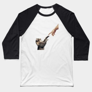 Cat paws and God's hand Baseball T-Shirt